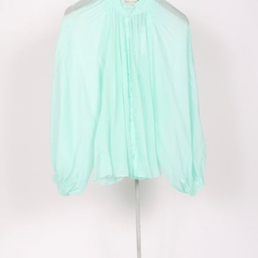 12110_My Shirt -Silk Cotton Voile Boho Shirt - Aquatic
