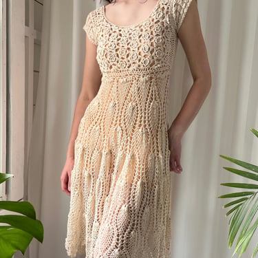 70s Crochet Midi Dress