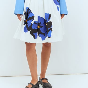 Miu Miu Women Flower Poplin Skirt