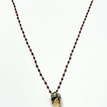 Rebecca Frazier Lithium Quartz Pink Tourmaline Chain Necklace