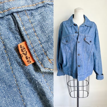 Vintage 1970s Levis Denim Shirt / Jacket // M 