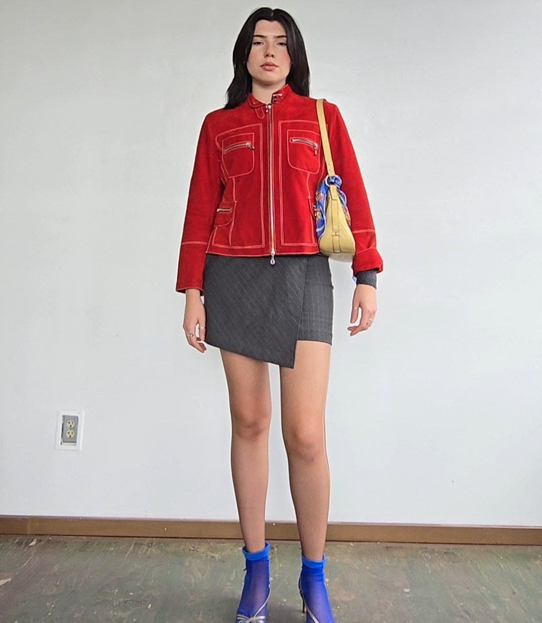 Italian Wool Pinstripe Wrap Miniskirt | Banshee - Portland, OR | ATTIC