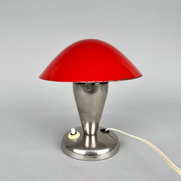 1930s Bauhaus Mushroom Table Lamp, Czechoslovakia 