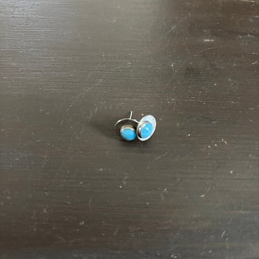 Sterling Silver Larimar Stud Earrings
