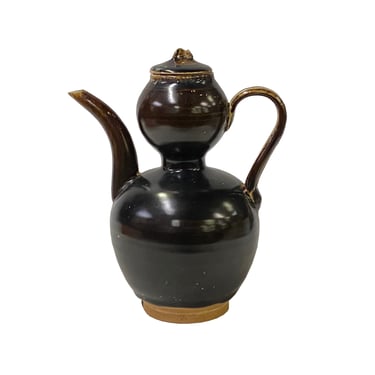 Chinese Ware Brown Glaze Pattern Ceramic Jar Vase Display Art ws3031E 