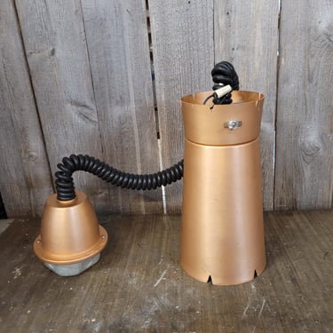 Vintage Retractable Copper Heat Lamp 11.75