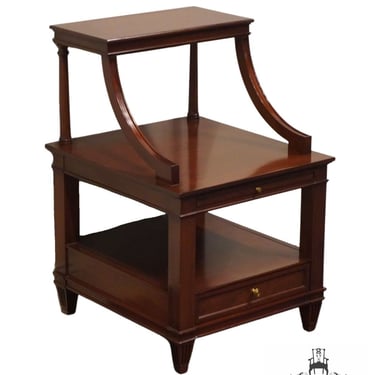 HIGH END Solid Mahogany Traditional Style 20" Tiered End Table / Nightstand 