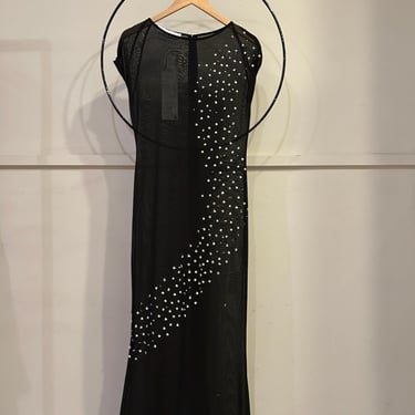 Y2k Anne Bowen Sheer Dress With Rhinestones