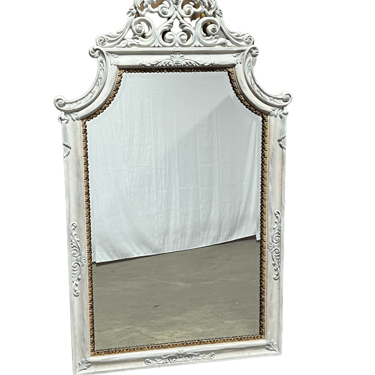 White Carved French Provincial Mirror HOP104-113