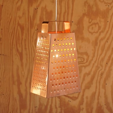 Curtis Jere XL Copper Cheese Greater Ceiling Pendant Light 