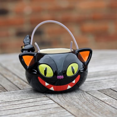 Vintage Cat Bat Candy Bowl | propagation halloween 