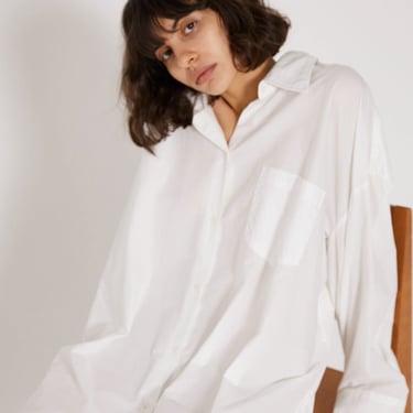 Deiji Studios Cotton Shirt Dress | White