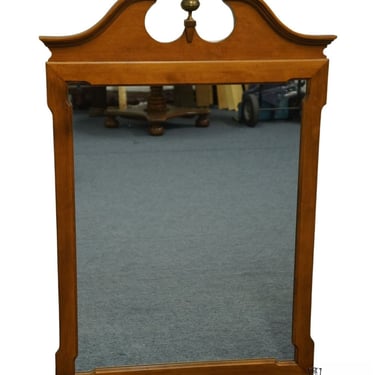 TELL CITY Solid Hard Rock Maple Colonial Early American 30" Pediment Dresser / Wall Mirror 8313 - #48 Andover Finish 