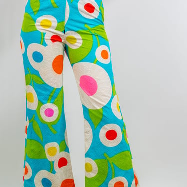 1960's pop art flower pants