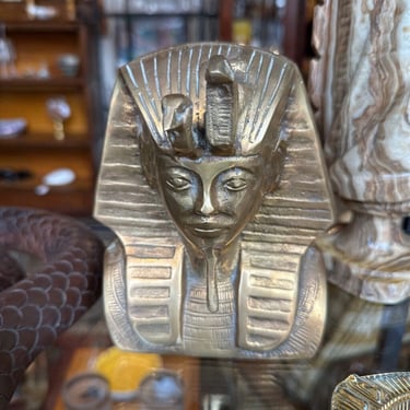Vintage brass king tut bust