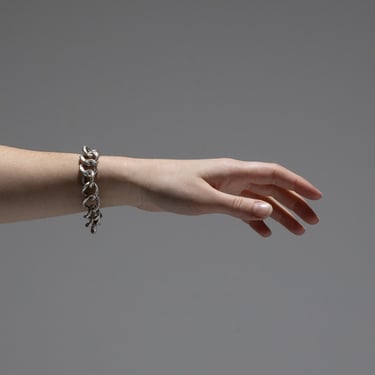 BRACELET "MAILLE" EN ARGENT MASSIF