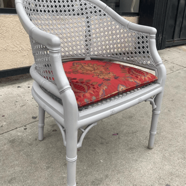 Last One Standing | Faux Bamboo and Cane Chair