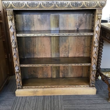 English Oak Green Man Bookcase (Seattle)