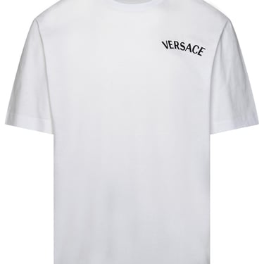 Versace White Cotton T-Shirt Man