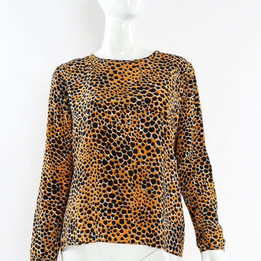 Cheetah Print Silk Top