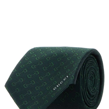 Gucci Men Embroidered Silk Tie
