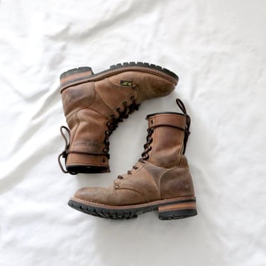 worrrn leather combat boots - 7 