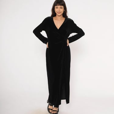 navy blue dress for baby girl Velvet Halter Gown 90s Navy Blue Formal Dress | Shop Exile - Tucson, AZ main image 1