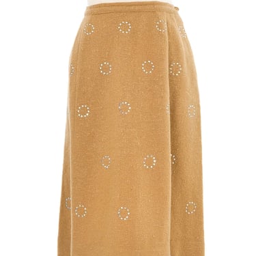 Rhinestone Accented Woven Skirt