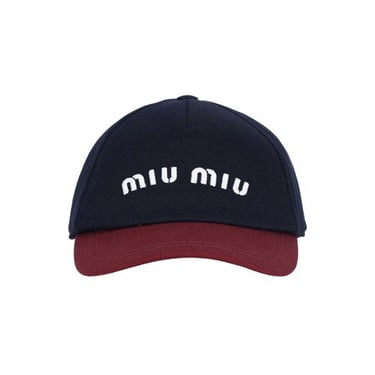 Miu Miu Women Logo Baseball Cap