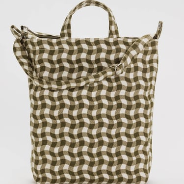 Zip Duck Bag - Wavy Gingham Brown