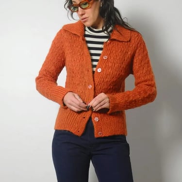 1960's Rust Mohair Cardigan