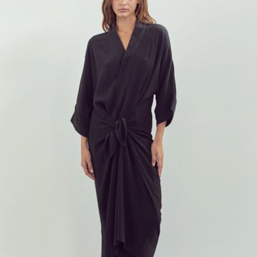 A Mente Front Tie Midi Dress