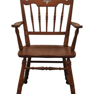 TELL CITY Solid Hard Rock Maple Colonial Early American Dining Arm Chair 