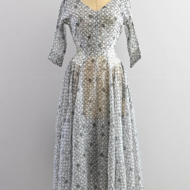 Vintage 1950s Sheer Dress