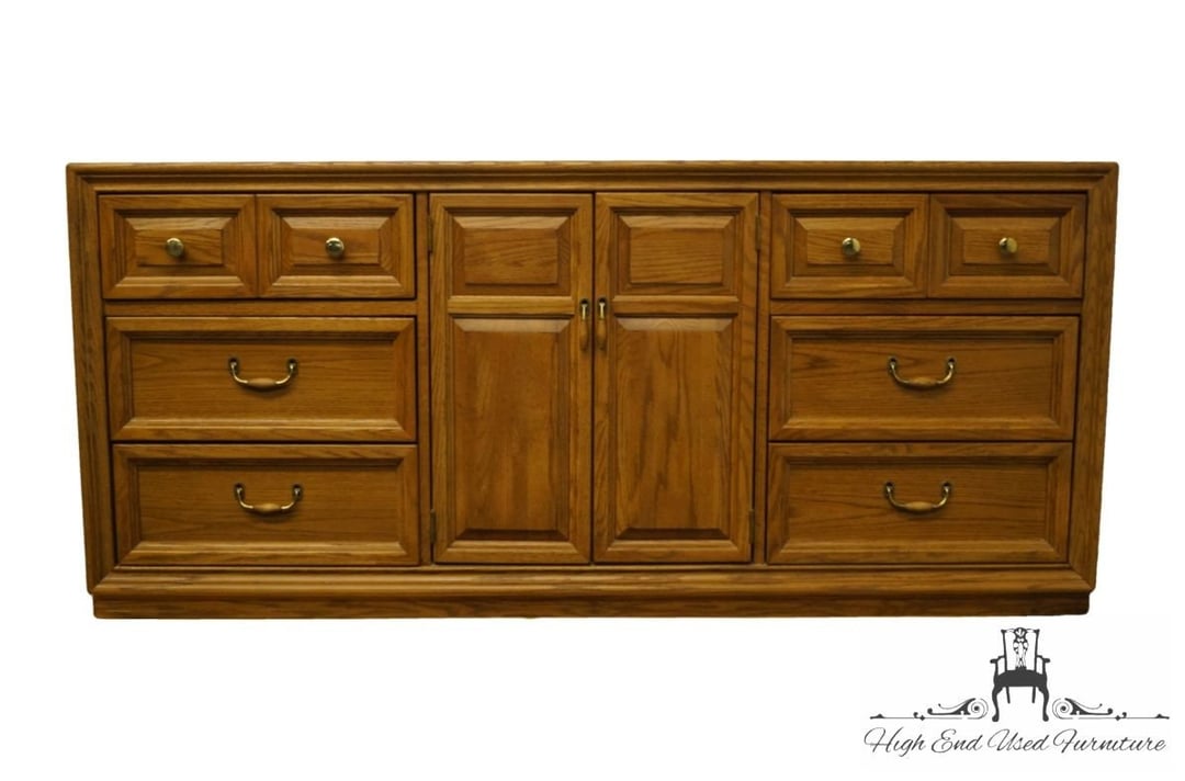 Stanley Furniture Oak Country French 70" Triple Door Dresser 4791307