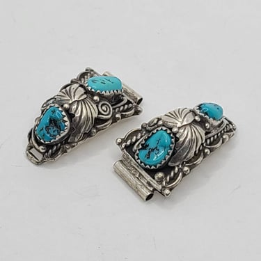 Turquoise Watch Tips - Sterling Silver Watch Bands - Silver Turquoise Watch Ends - Navajo - Watch Band - Smartwatch Band 