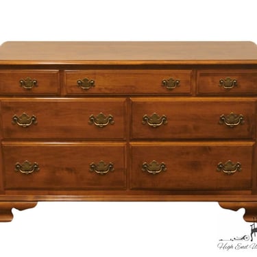 ETHAN ALLEN Heirloom Nutmeg Maple Colonial Early American 54" Double Dresser 10-5302 