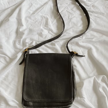Vintage Coach Black Leather Mini Legacy Studio Flap Handbag 