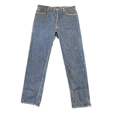 (38&quot;) Vintage Blue Dark Washed Levi Jeans 030322 JF