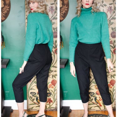 1960s Mohair Green Pullover Sweater 