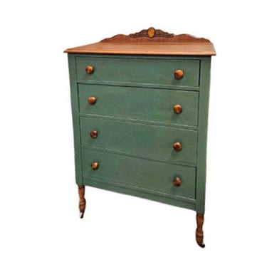 Vintage Green Highboy Dresser