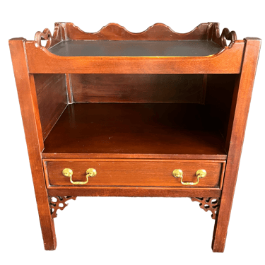 Chippendale Style Side Table with Painted Top