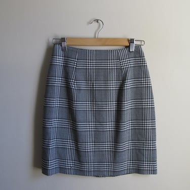 90s Plaid Miniskirt S 26.5 Waist 