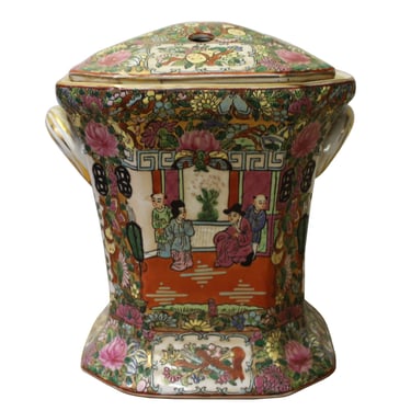 Chinese Oriental Porcelain People Scenery Container Box cs3048E 