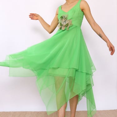 Absinthe Chiffon Fairy Dress XS