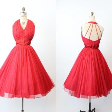 1950s LILLI DIAMOND cage halter rhinestone dress xs | new fall winter 