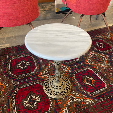 Mid Century Marble Top Side Table/Plant Stand