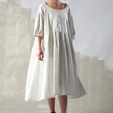 Oversized Linen Midi Dress