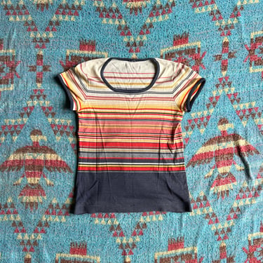 Vintage Womens Striped Top Made in USA 