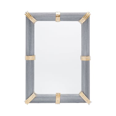 Murano Glass Gray “Rigadin” Mirror